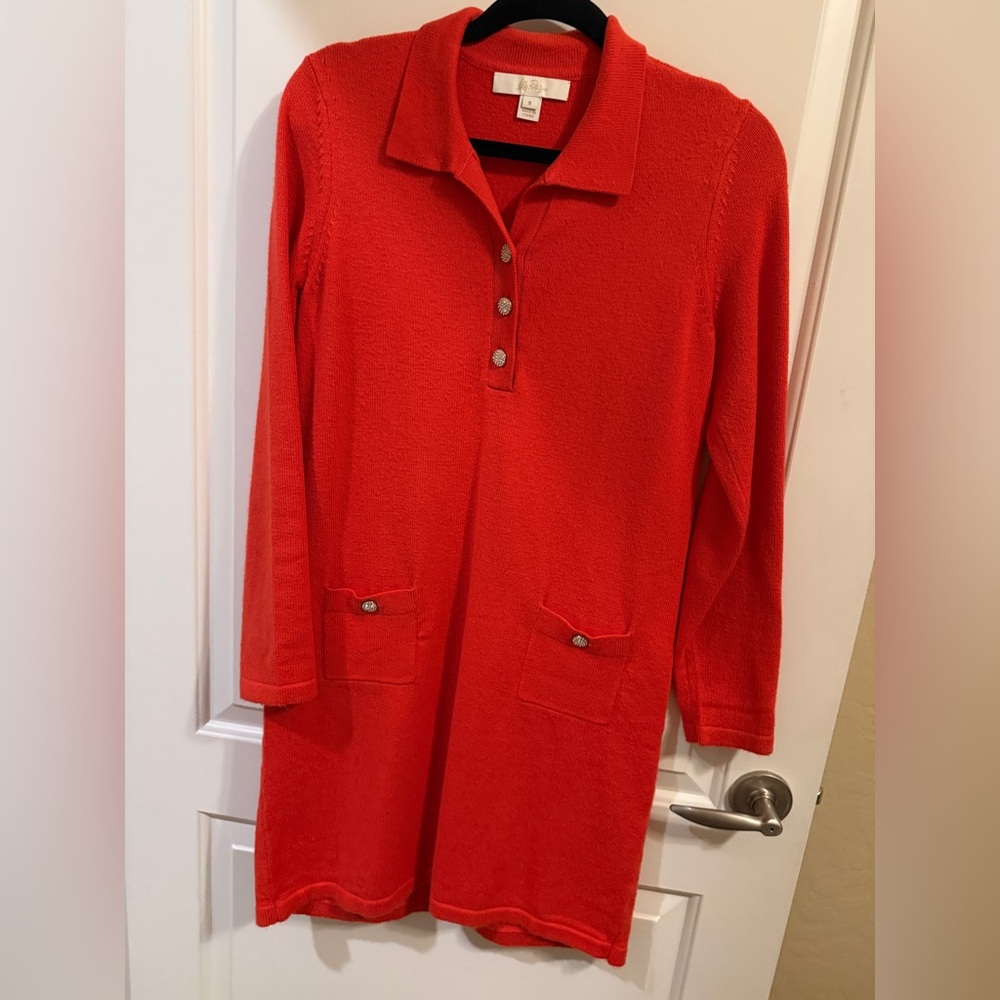 Lilly Pulitzer Adalena Sweater Dress in Rocco Red